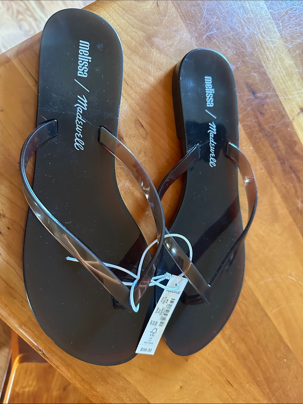 Melissa + Madewell Brown Jelly Flip Flops